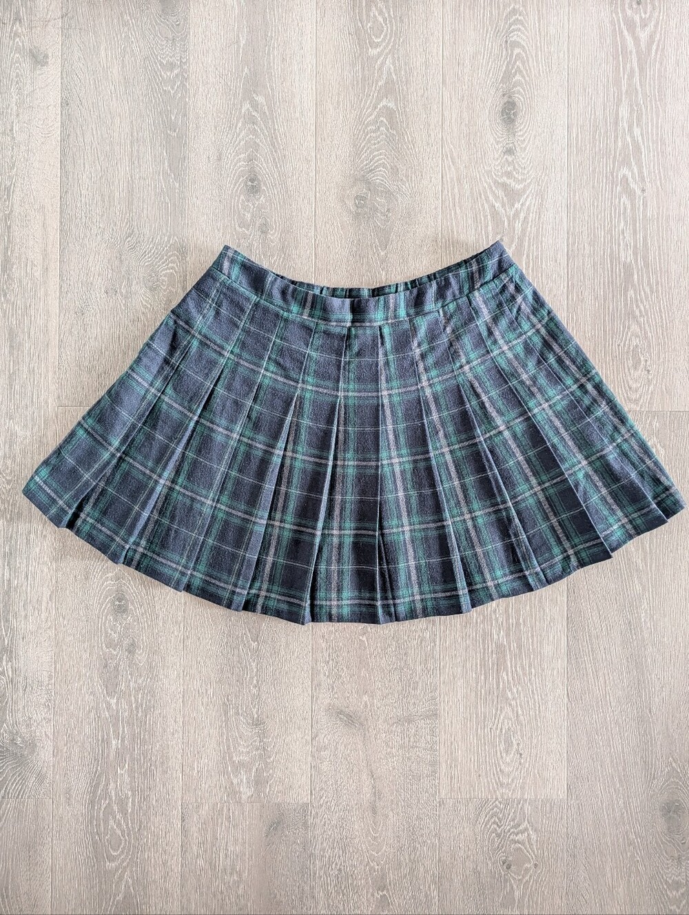 SHEIN Green And Blue Plaid Skirt - 2X